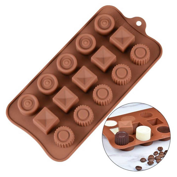 Moule à chocolat: 5 barres géométriques
